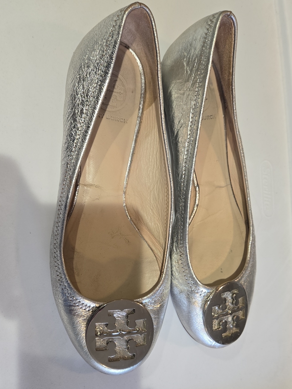 Tory Burch Ballet Flat Silver US 8.5